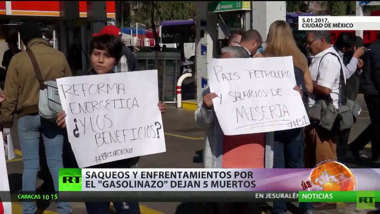 México: Saqueos y enfrentamientos por el 'gasolinazo' dejan 5 muertos