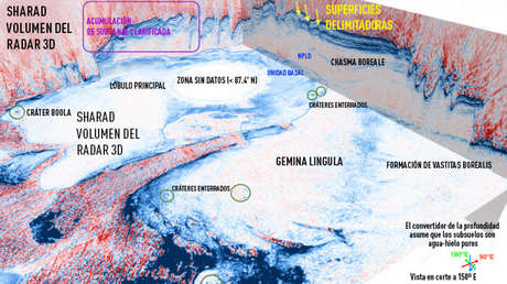 Imágenes 3D revelan qué se oculta bajo los polos de Marte
