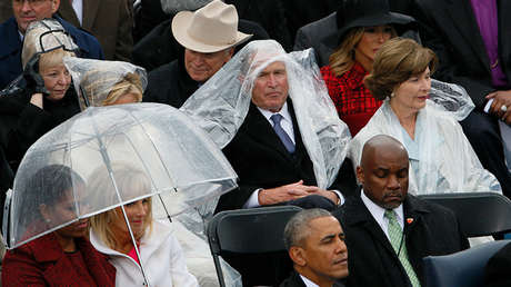 La 'feroz batalla' de un expresidente de EE.UU. durante la investidura de Trump (FOTOS)