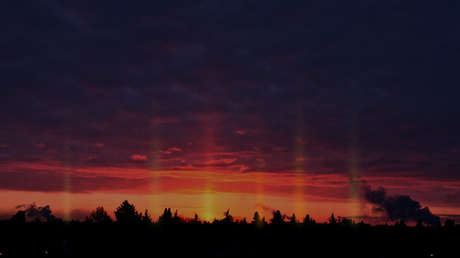 FOTOS: 'Pilares de luz' resplandecen en el cielo de varias ciudades rusas