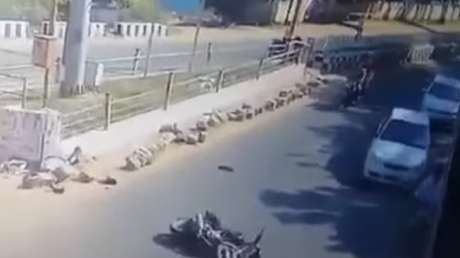 FUERTES IMÁGENES: Sufre un accidente mortal y lo único que hacen es robarle la moto