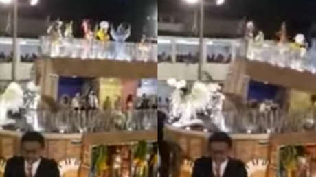 VIDEO: El desplome de una carroza del carnaval deja 12 heridos en Río