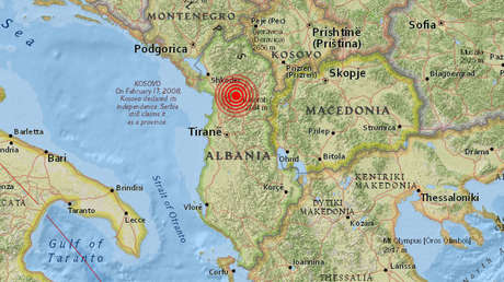 Un terremoto de magnitud 5,0 sacude Albania
