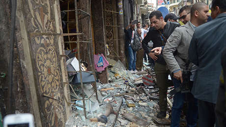 VIDEO: El momento exacto del ataque suicida cerca de la catedral en Alejandría