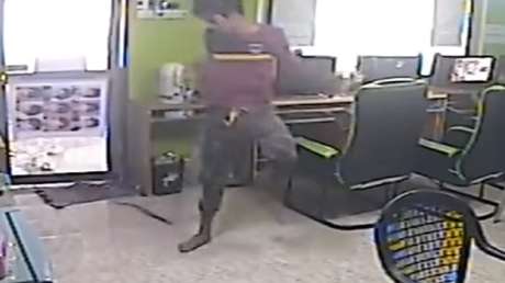 Terror en el cibercafé: una serpiente entra a chatear y cunde el pánico