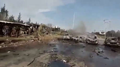 FUERTE VIDEO: Las secuelas de la explosión que mató a más de 70 personas cerca de Alepo