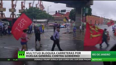 Brasil: Miles de personas bloquean carreteras durante la huelga general contra el Gobierno