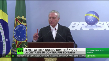 Temer afirma que no dimitirá y que la cinta en su contra fue editada
