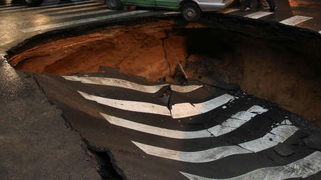 FOTOS: La temporada de lluvias en México causa 18 socavones y hundimientos en solo una semana