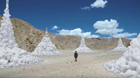 Ingeniería y naturaleza trabajan juntas: glaciares artificiales para combatir la sequía