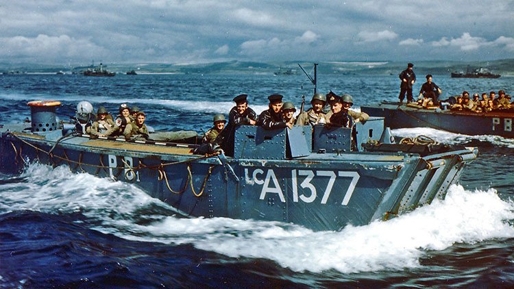El desembarco de Normandía 'a todo color': Revelan fotos inéditas de la Segunda Guerra Mundial