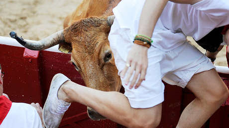 FUERTES IMÁGENES: Toros cornean a dos jóvenes en un encierro en España