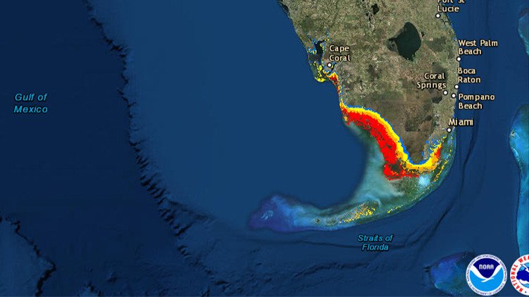 Estas son las marejadas ciclónicas e inundaciones que Irma puede causar en Florida (Mapas)