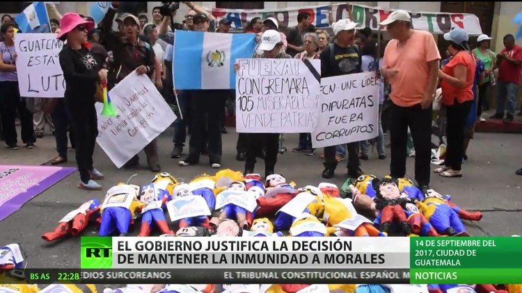 Guatemala: El Gobierno justifica la decisión de mantener la inmunidad a Morales