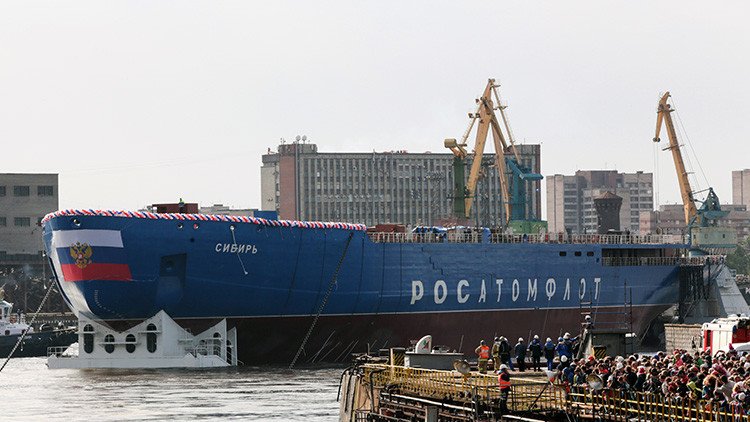 VIDEOS: Rusia bota el rompehielos más grande y potente del mundo