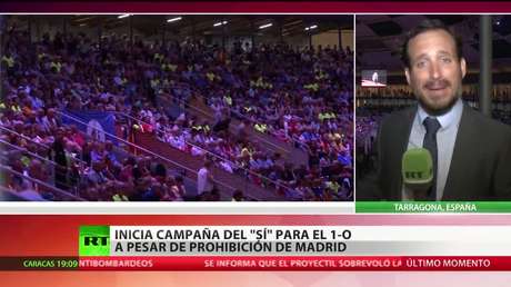 Inicia campaña del 'sí' para el referéndum independentista catalán a pesar de prohibición de Madrid