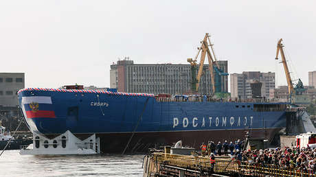 VIDEOS: Rusia bota el rompehielos más grande y potente del mundo