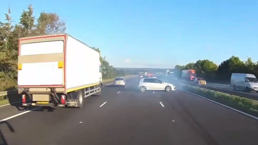 La suerte se le cruzó en la carretera 