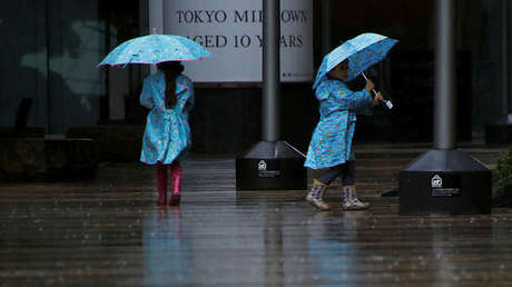Un escalofriante video recogió el alerta a Tokio ante el paso del tifón LAN