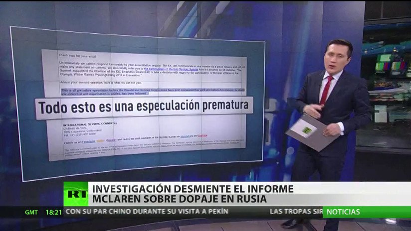 Investigación desmiente el informe McLaren sobre el supuesto programa de dopaje en Rusia 