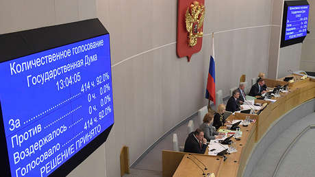 Rusia adopta un proyecto de ley que prevé una respuesta simétrica a la presión de EE.UU. contra RT