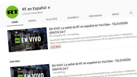 ¡Súmate y ponte al tanto!: RT en español alcanza un millón de suscriptores en YouTube