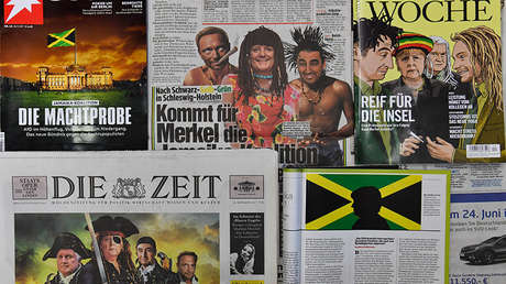 FOTOS: Angela Merkel 'interpreta' a Jack Sparrow en vez de Johnny Depp y 'luce' un gorro rastafari