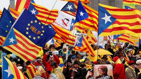 FOTOS: 45.000 catalanes marchan en Bruselas en el único acto de campaña conjunto del independentismo