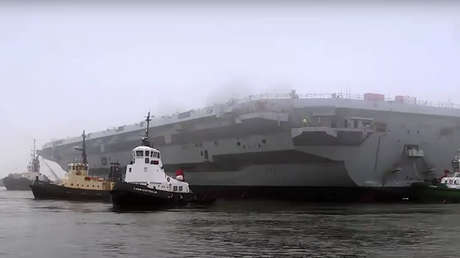Publican el video de una fuga en el nuevo portaviones británico de 4.000 millones de dólares