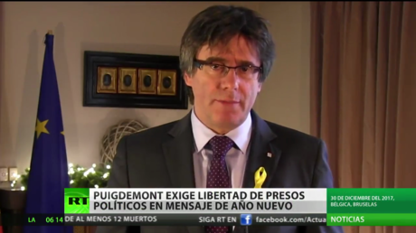 Puigdemont exige libertad de los presos políticos en un mensaje de Año Nuevo
