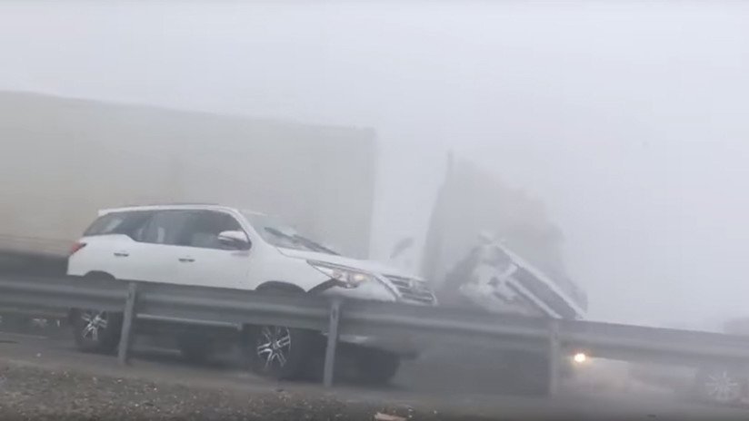 VIDEO: Dramático momento del choque de 44 coches en Abu Dabi