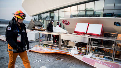 Vientos huracanados en la ciudad olímpica de Pyeongchang dejan al menos 16 heridos