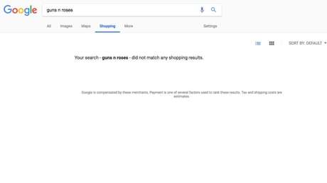 ¿Control de armas?: Desaparecen de Google Shopping los productos de Sex Pistols y Guns N' Roses