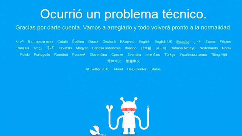 Reportan una caída de Twitter en varios países