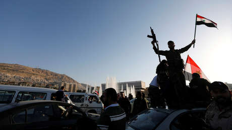 FOTOS, VIDEOS: Los sirios protestan en Damasco contra el ataque de EE.UU. y sus aliados