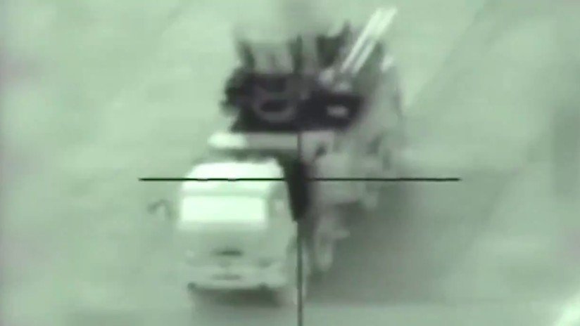 VIDEO: El momento exacto en el que un misil israelí destruye un sistema antiaéreo sirio Pantsir-S1