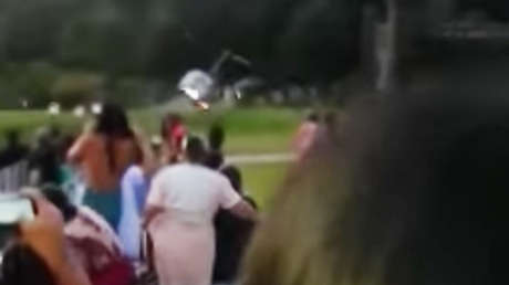 VIDEO: Una novia se estrella en helicóptero en Brasil, sobrevive al accidente y acude a su boda