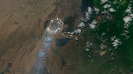 FOTO: Un astronauta capta desde el espacio la erupción del Kilauea