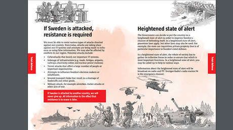 Los suecos reciben un folleto sobre cómo prepararse para una guerra