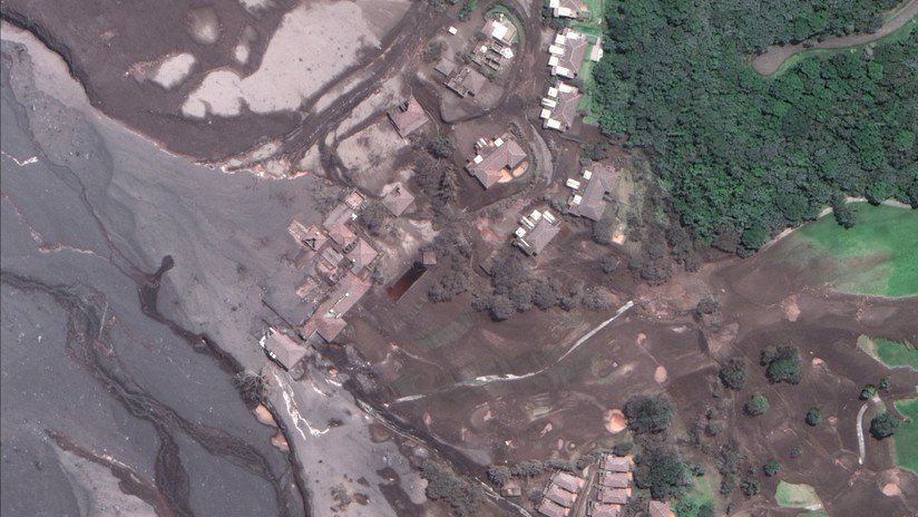Así luce tras la erupción el hotel que tenía vista al Volcán de Fuego 