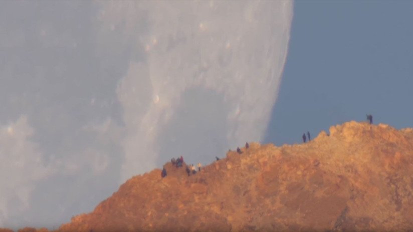 Video de la NASA: Una Luna gigantesca cae sobre la isla de Tenerife