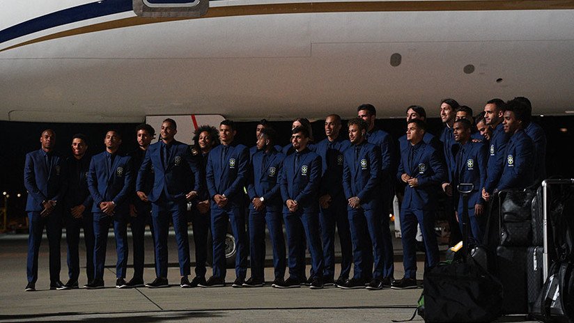 VIDEO: La selección de Brasil llega a Rusia para disputar la Copa del Mundo 2018