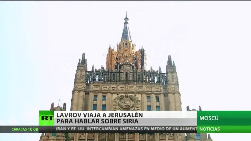 Lavrov viaja a Jerusalén para hablar sobre Siria con el primer ministro de Israel