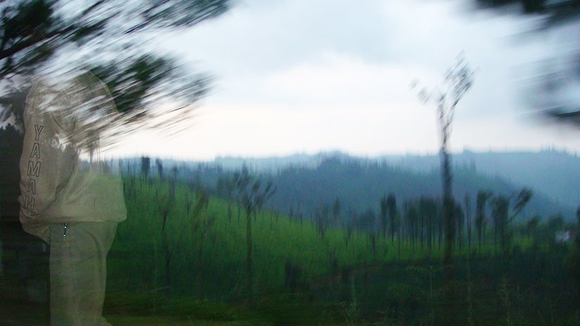 Le toma una foto a su hijo en un parque y descubre un 'fantasma' detrás de él (IMAGEN)