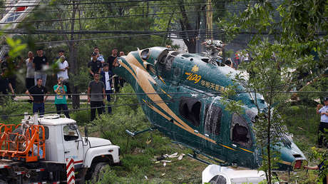 Se estrella un helicóptero en Pekín