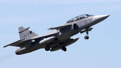 Se estrella un caza del Ejército sueco tras chocarse con aves