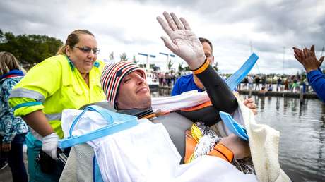 FOTOS: Así luce el cuerpo de un nadador tras recorrer 163 kilómetros durante 55 horas