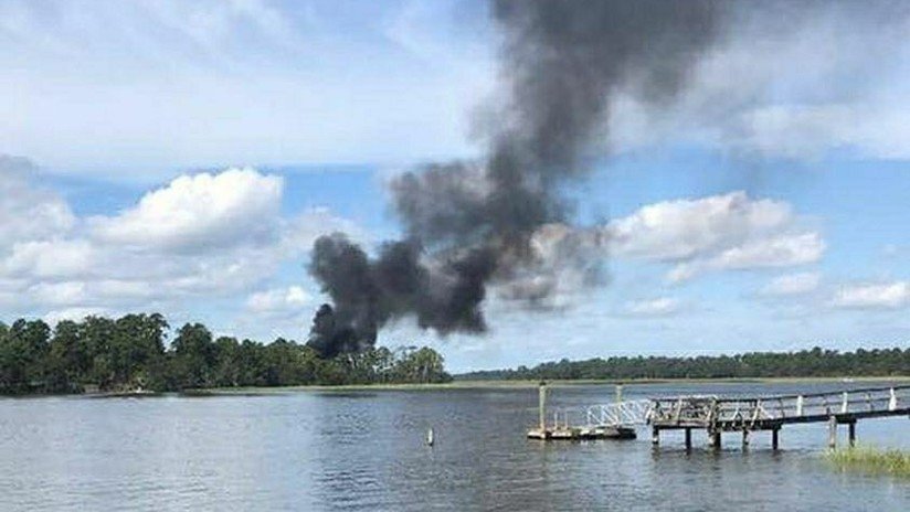 Publican un video desde el lugar del accidente del nuevo cazabombardero estadounidense F-35B