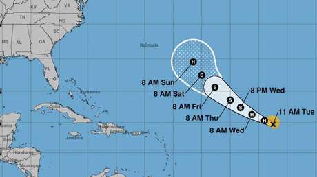 Se forma el huracán Florence en el océano Atlántico