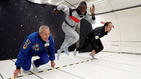 VIDEO: Usain Bolt es el más rápido del planeta incluso con gravedad cero 